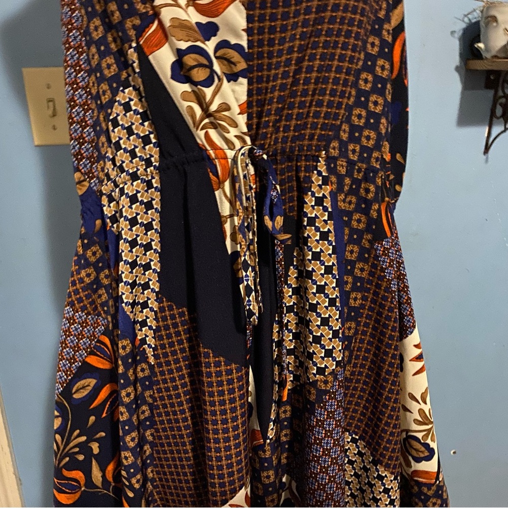 Lulus, Boho, Patchwork, Pant, Scarf Romper - image 3